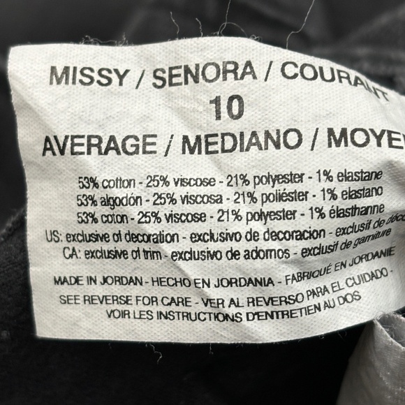 Gloria Vanderbilt Amanda Straight Leg Women's size 10 Black Denim jeans - Picture 3 of 4